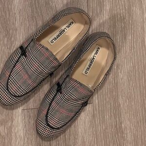 Karl Lagerfeld Loafers Checkered with Black and Pink Accents Women 6.5M / 37B